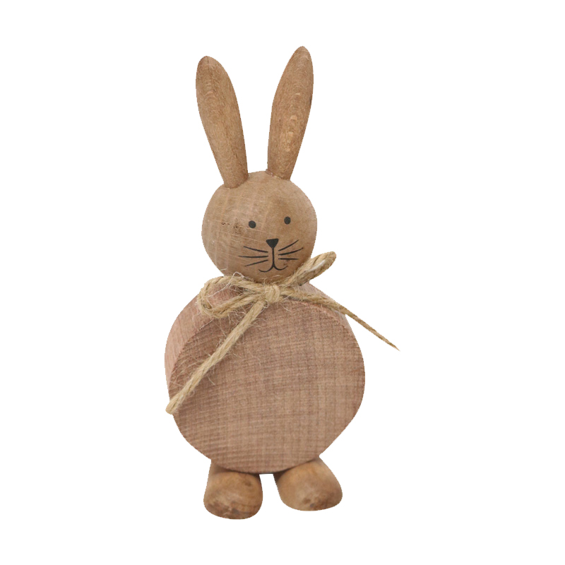 Stockholm Wooden Bow Bunny 14cm